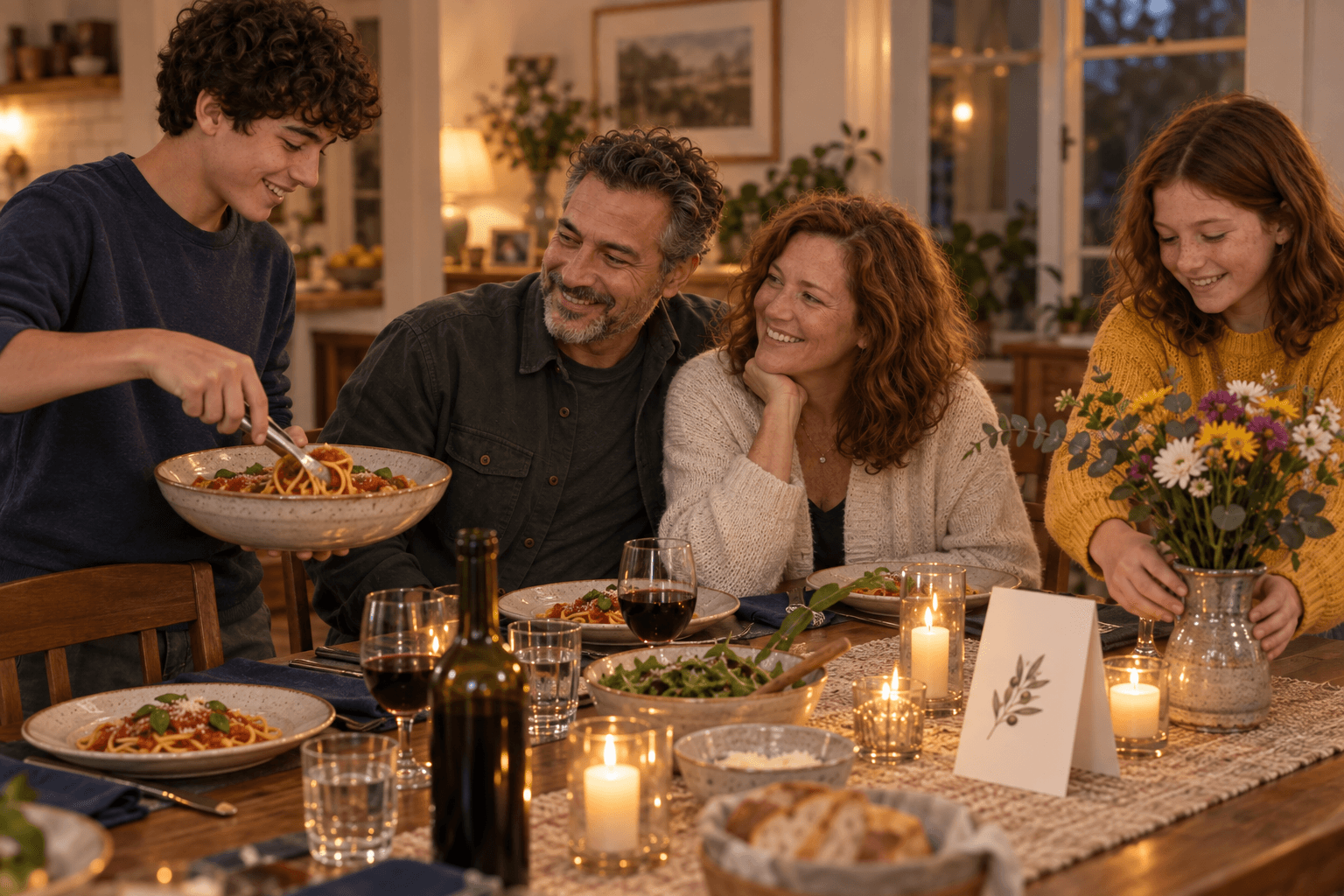 Fictional family keepsake or photograph: twenty-three years, one homemade menu