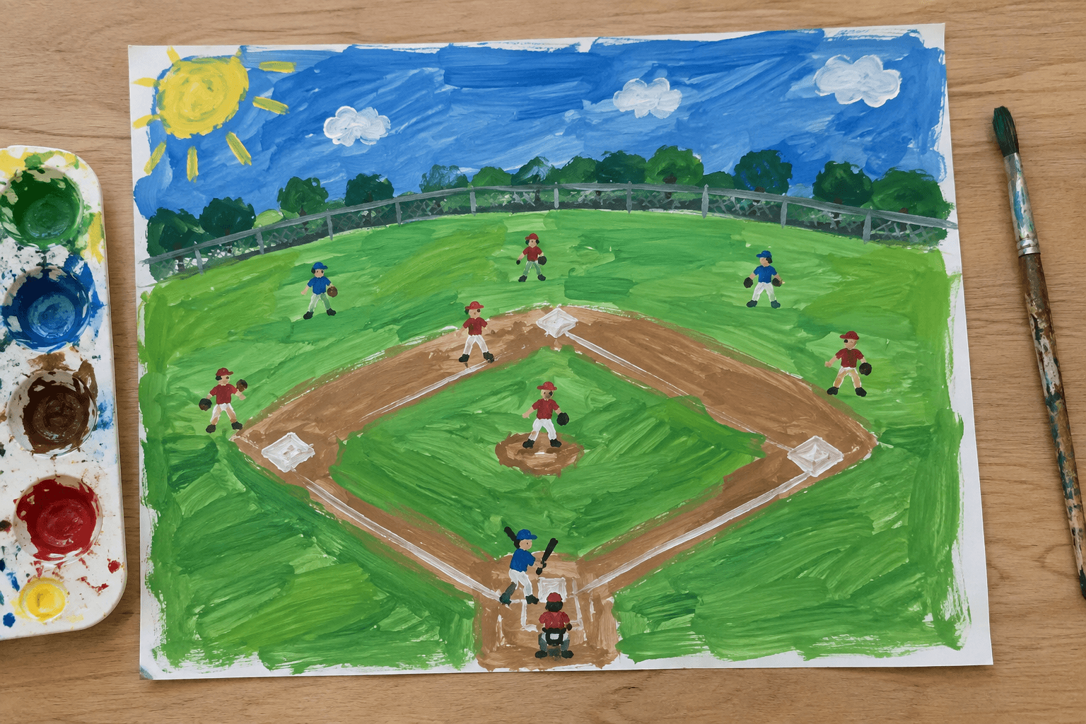 Fictional family keepsake or photograph: the ballpark, in my own colours