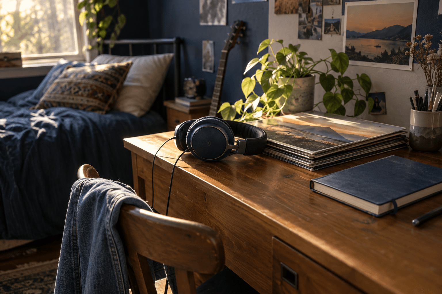 Illustrative demo photograph: a playlist for whatever comes next