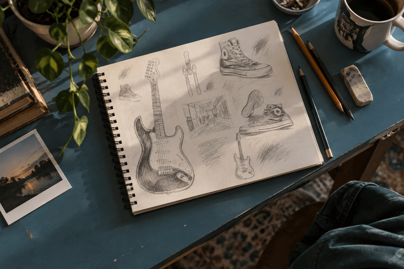 Illustrative demo photograph: the pages i don't show anyone yet